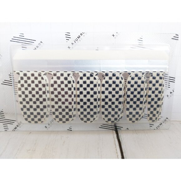 Formula X ASAP Nail Polish Strips Check Mate Black White Checker Nail Art Wraps - Picture 1 of 6
